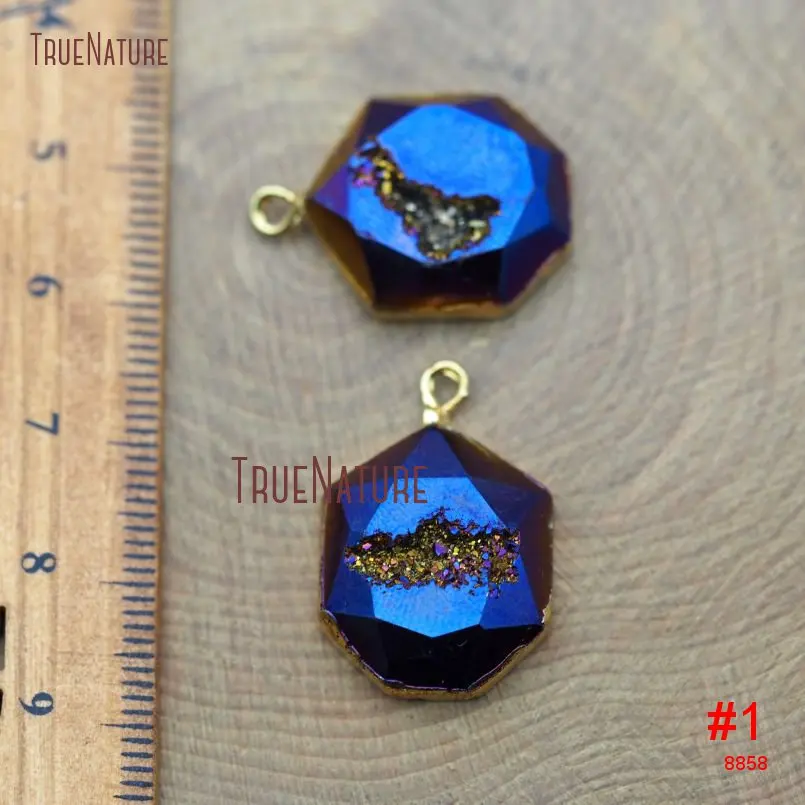 20171213-PM8861- Hexagon Charm Agate Druzy Geode Charm_1