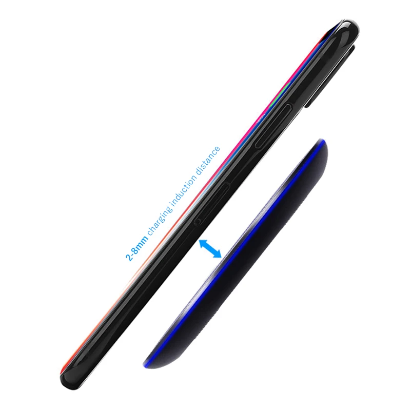 10 Вт Быстрое беспроводное зарядное устройство для samsung S9 S9+ S8 huawei Xiaomi Qi Беспроводная зарядная панель для iPhone XR X XS Max 8 Plus Быстрая зарядка