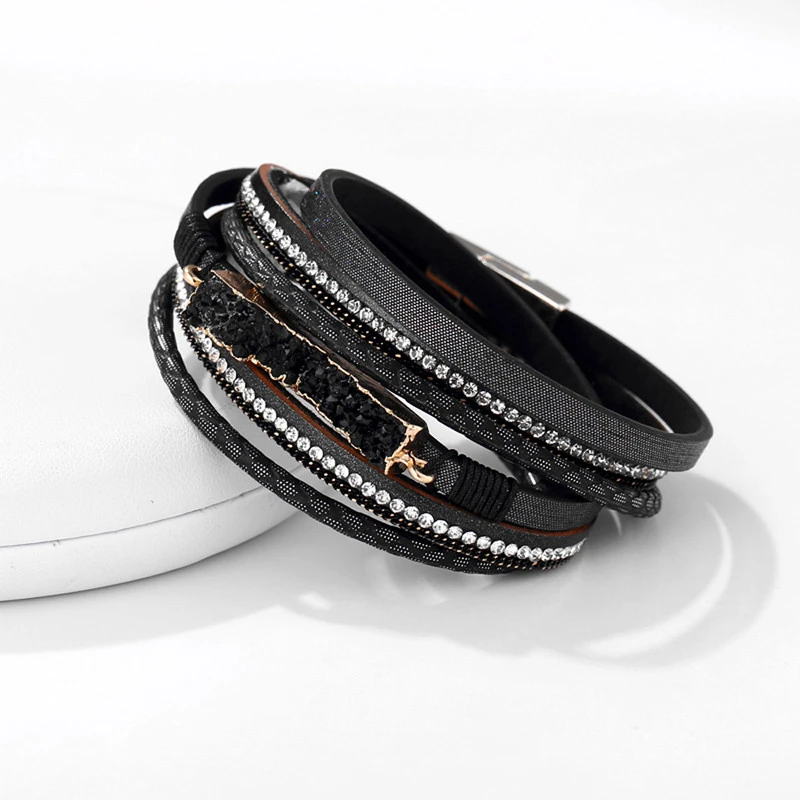 Vintage-Black-Stone-Bracelet-Bangle-For-Women-Men-2019-New-Wristband-Leather-Crystal-Bracelets-Charm-Femme (2)