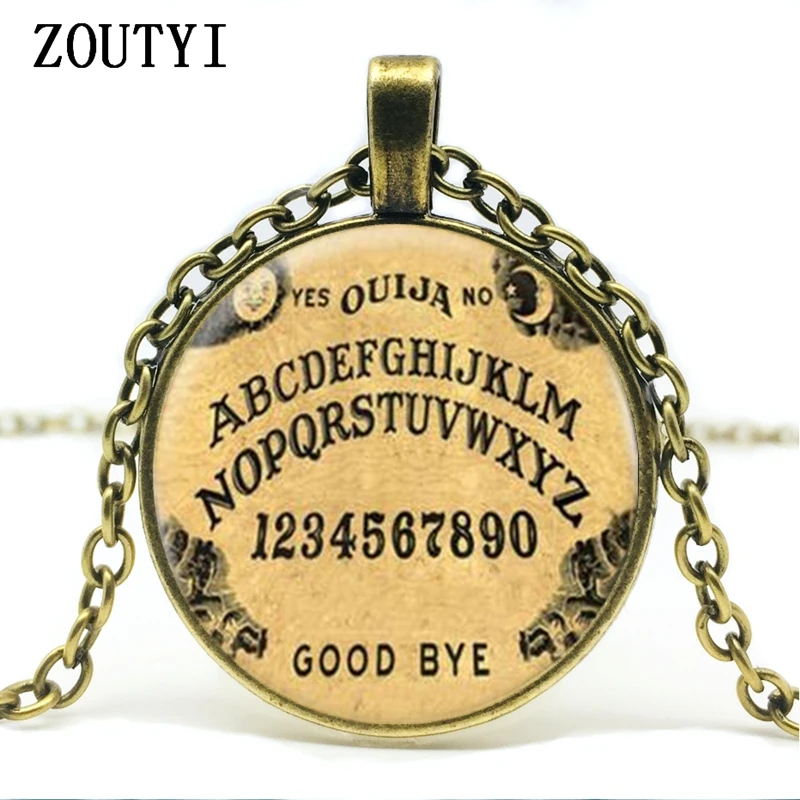 

2018/ hot sale, Ouija Board Logo pendant necklace glass dome pendant necklace.