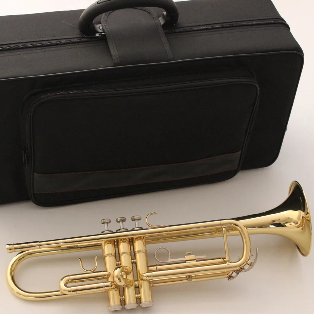 

Japan Bb Trumpet 4435ll Gold Lacquer Music Instruments Profesional Trumpets Intermediate Student Case Mouthpiece Accessories