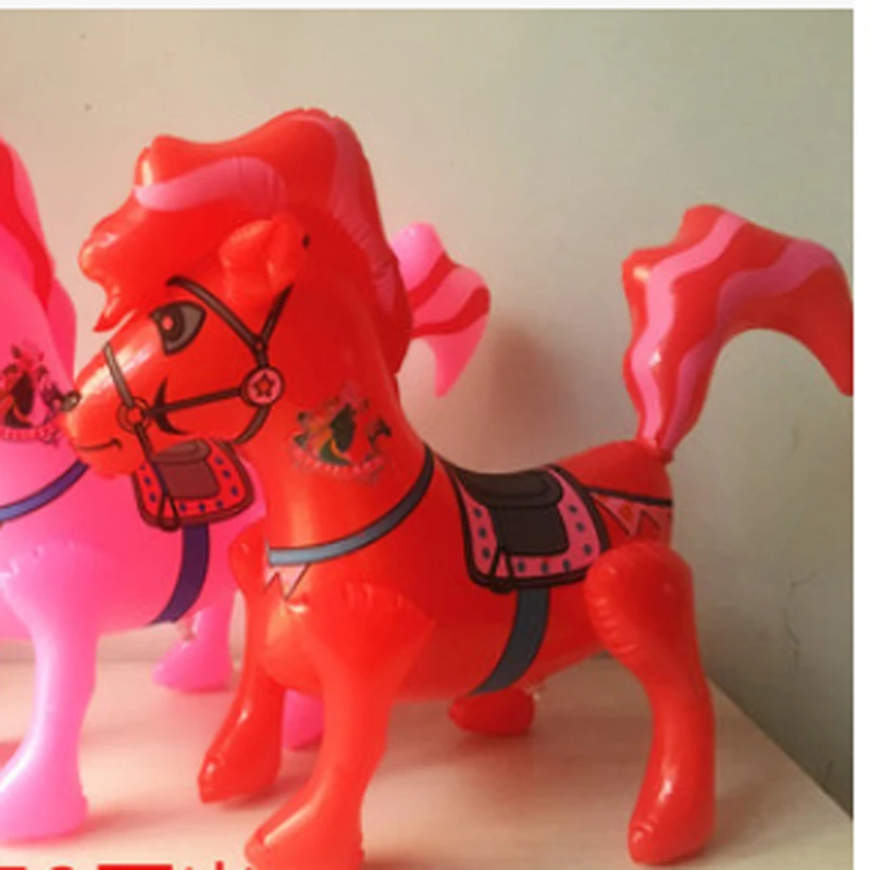 

10pcs/lot free shipping new design Inflatable Animal Toy Inflatable Stick Cartoon Horse Children Toy wholesale