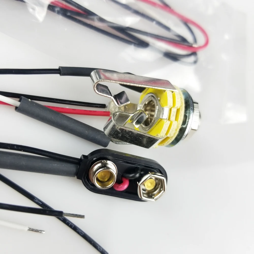 1 Piece 1/4" Stereo Output Jack Electric Guitar/Bass Short Open Electric Guitar Jack With Line Made In USA
