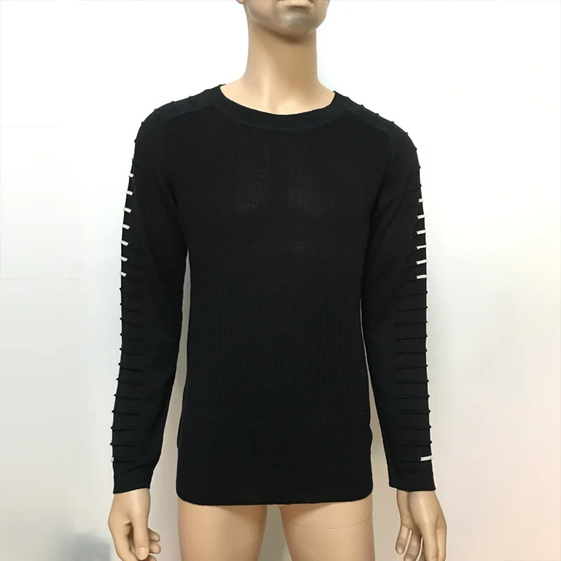 Прямая доставка, брендовый свитер для мужчин, Новое поступление, Повседневный пуловер для мужчин с круглым вырезом, качественный вязаный