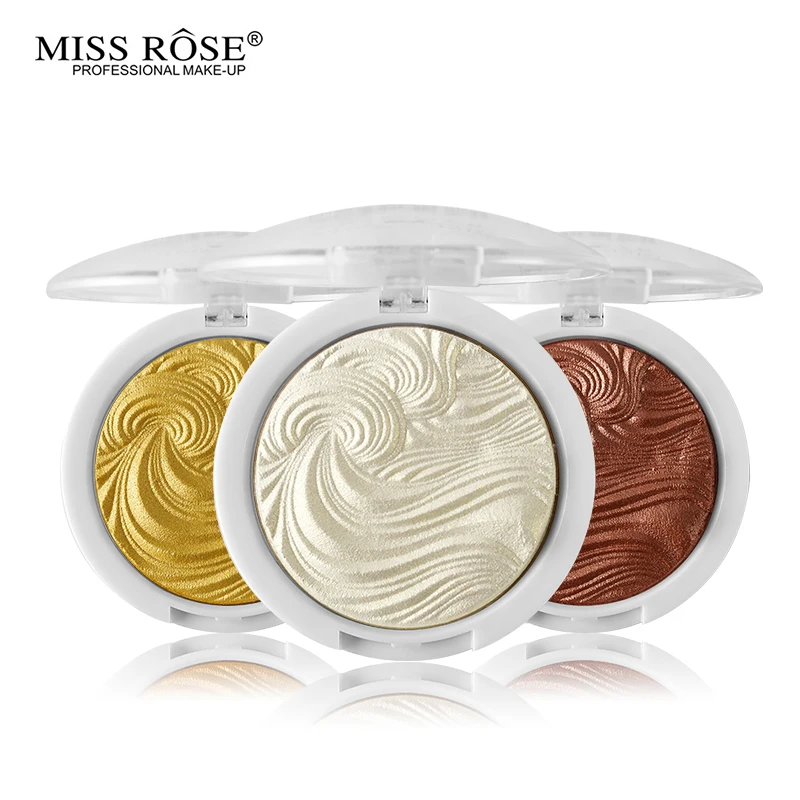 

Miss Rose Glow Kit Highlighter Makeup Shimmer Powder Highlighter Palette Base Illuminator Highlight Face Contour Golden Bronzer