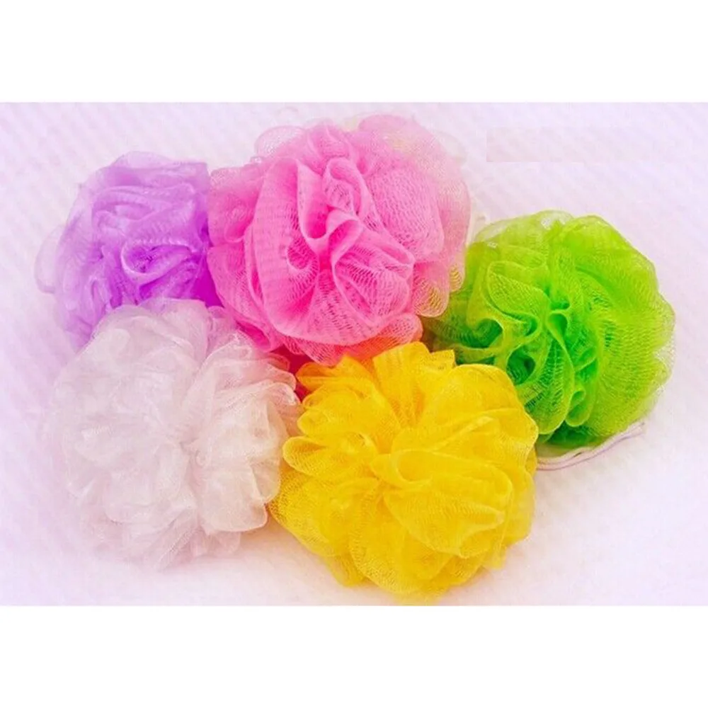 Y&W&F 5pcs Flower Ball Bath Sponge With Body Exfoliate Puff Spa Loofah
