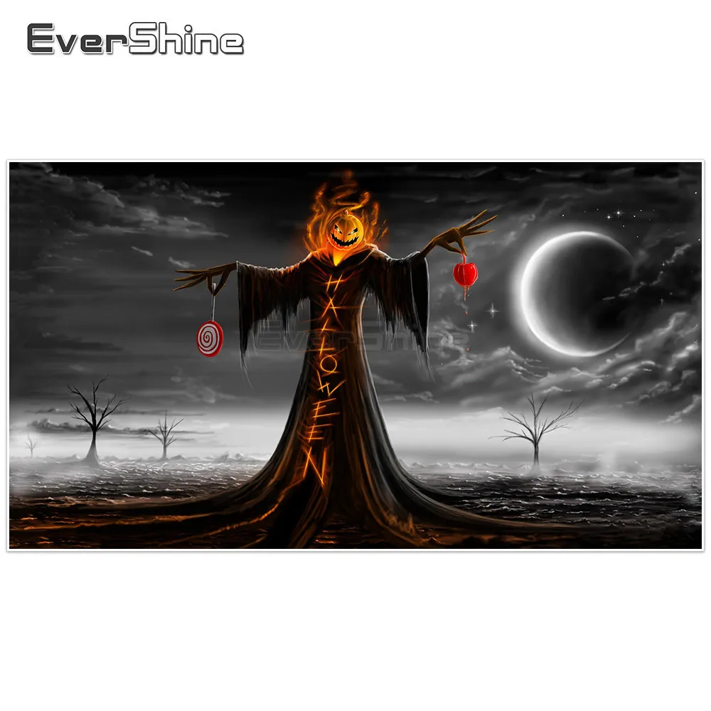 

EverShine DIY Diamond Embroidery Halloween Diamond Mosaic Rhinestone Diamond Painting Full Drill Square Manual Hobby New Arrival
