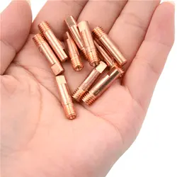 10 шт. высокое качество 1,0 мм 1,2 мм MB 15AK Mig Mag сварочный факел контактные наконечники держатель газовая насадка золото