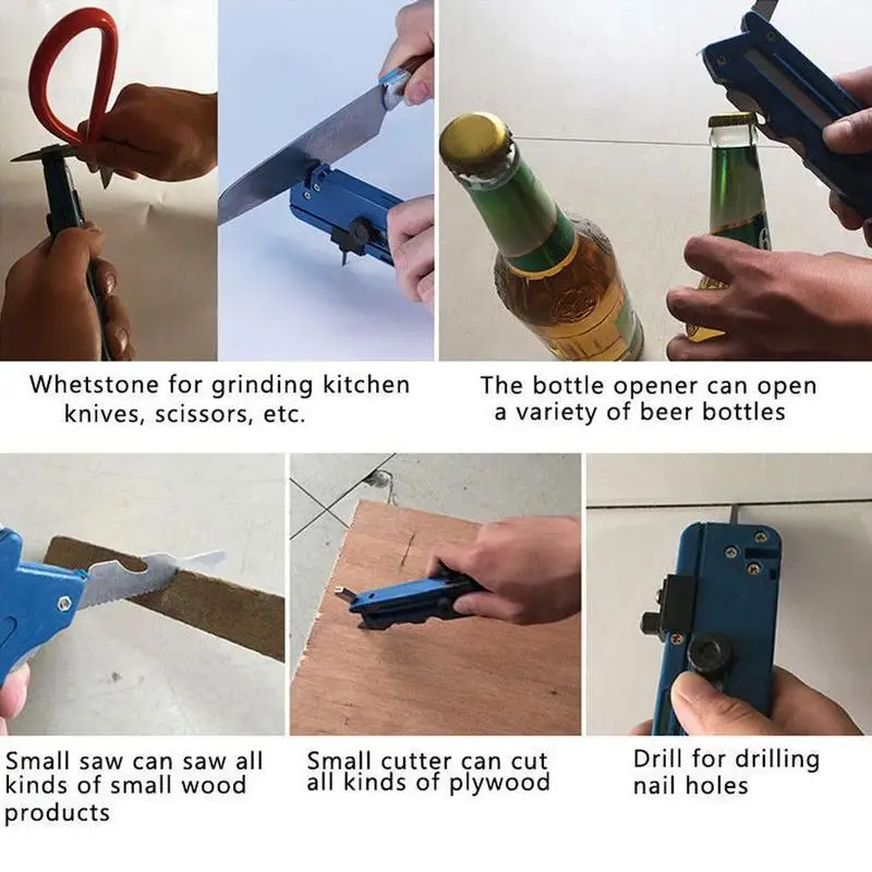 Multi-function Tagliapiastrell Glass Cutter Six Wheel Metal Cut Glass Kit Tool With Measure Ruler Tagliavet Blade Sharpener