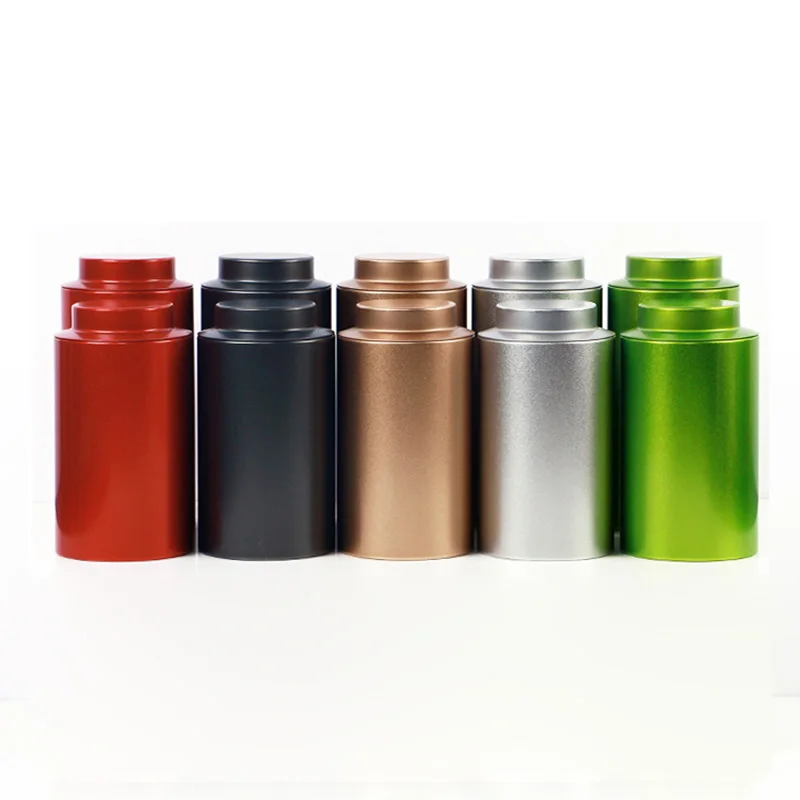 

Iron Fresh-keeping Tea Container Smell Proof Sealed Coffee Powder Containers Nut Hurb Storage Boxes Travel Tea Bag Cans