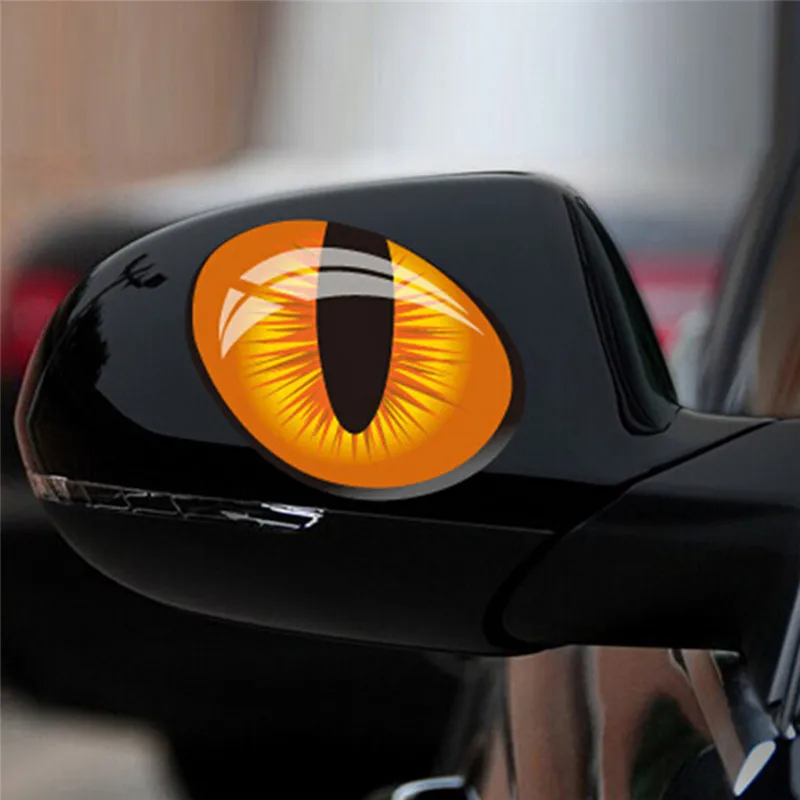 

Simulation Cat Eyes Car Stickers 3D Vinyl Decal Car Head Engine Cover Rearview Mirror Windows Decoration 2pcs/Pair Cute