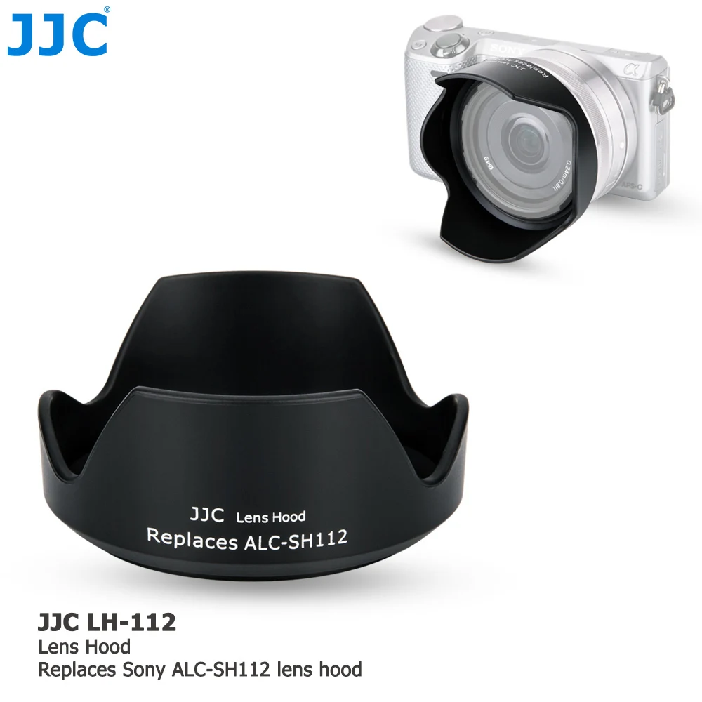JJC байонетная бленда объектива 49 мм для sony E 18-55 мм f/3,5-5,6 OSS/E 16 мм f/2,8/E 35 мм f/1,8 OSS/FE 28 мм f/ 2 Заменяет ALC-SH112