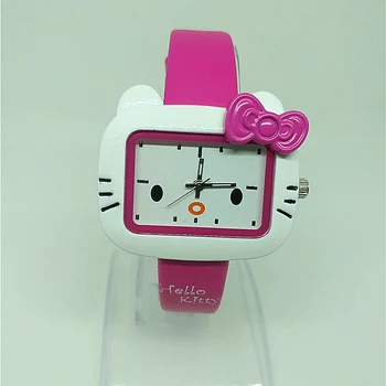 

Korean Edition cute KT cat fashion female watch Hello Kitty cartoon child watch jelly color girl Watch