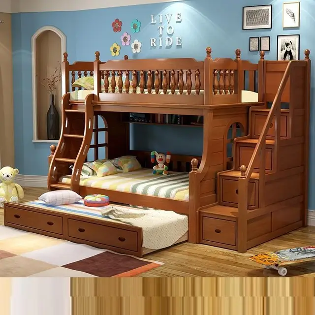Cubierta Moderna Literas De Madera muebles De La habitación De Mobili