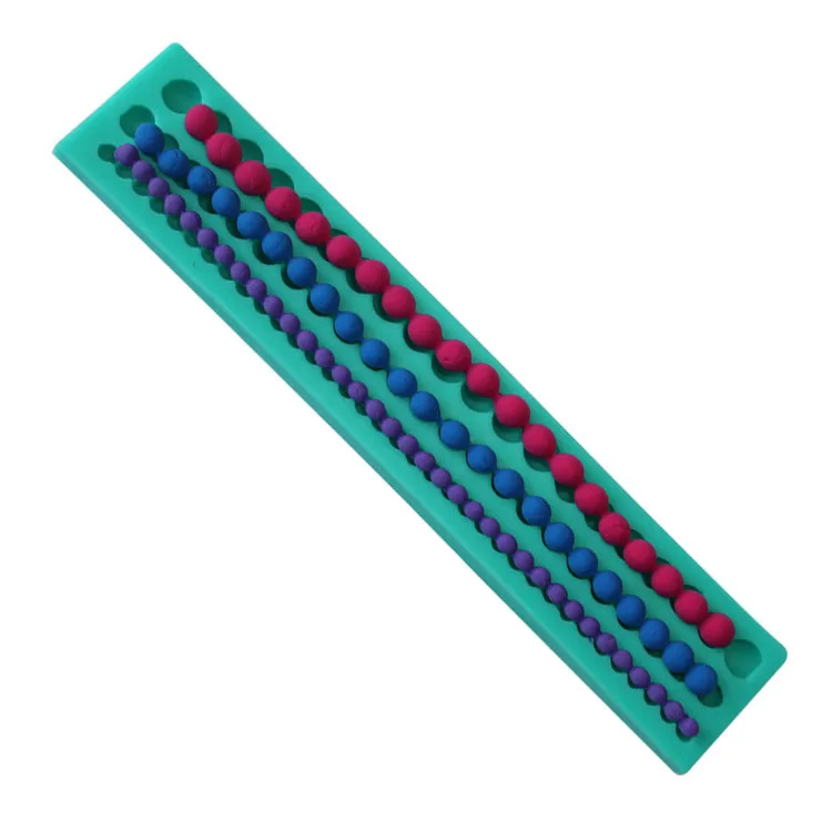 

Silicone Cake Mold Long Pearl String Beads Shape Fondant Cutter Silicone Molds For Cake Decorating k008