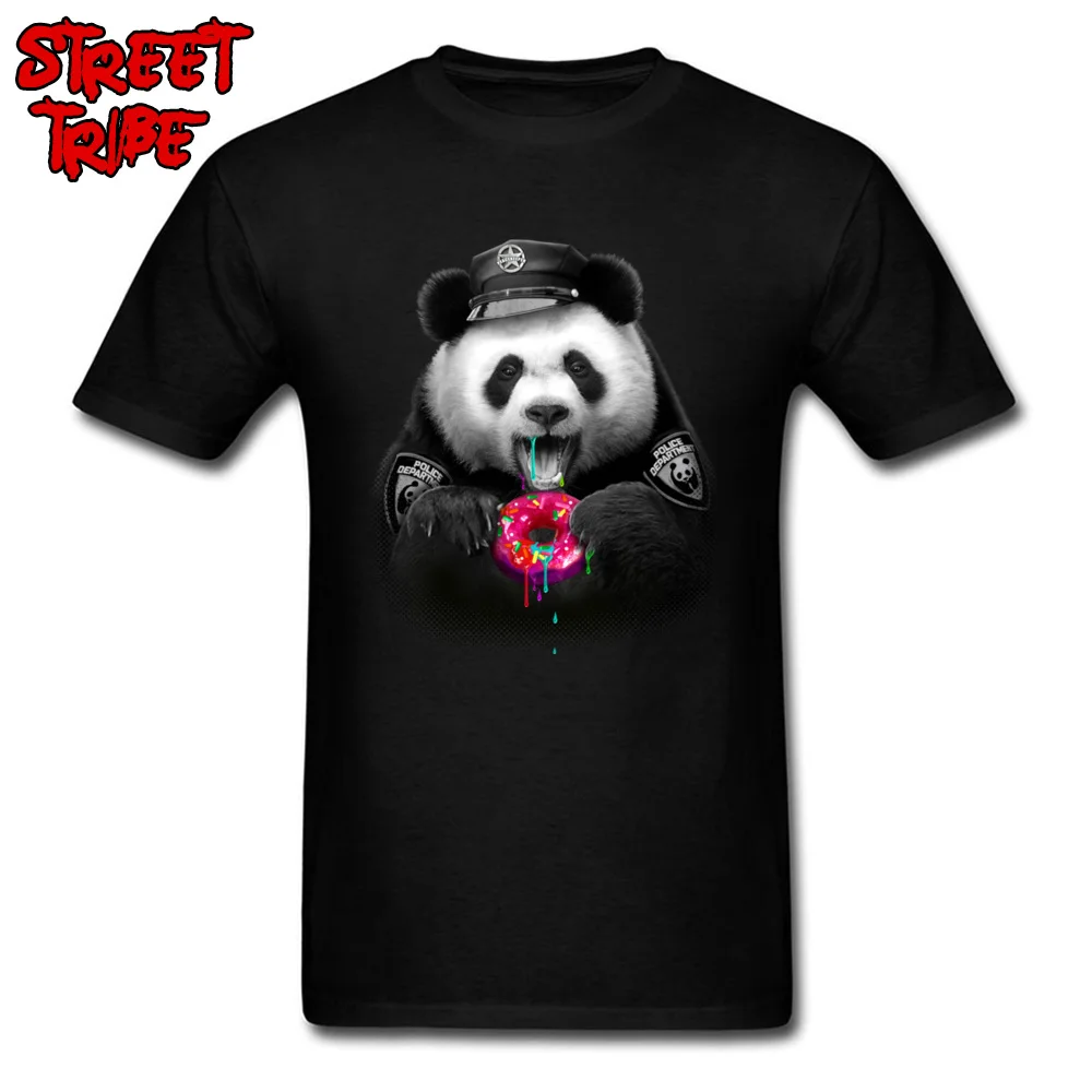 Мужская футболка с принтом полиция пончика Kawaii Panda 3D топы в виде животного и
