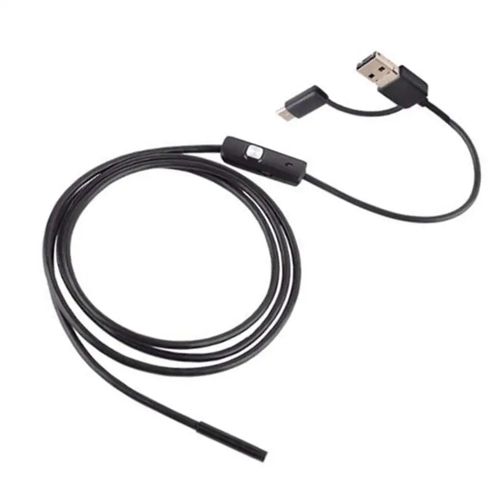 5 5/7 мм объектив 1 м провод Android эндоскоп камера Type C/USB/Mirco USB Borescopes