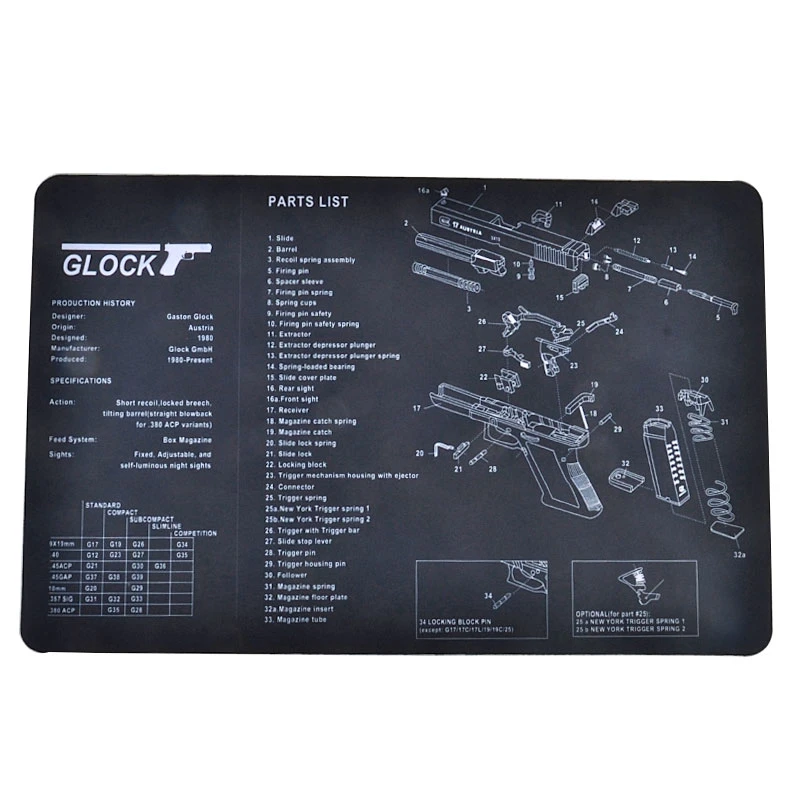 Tactifans Gun Cleaning Mat Rubber Carpet Waterproof Non Slip ...