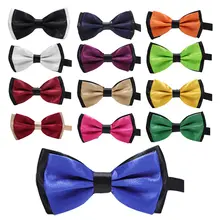 Boys bow tie butterfly polyester baby bow tie kids neck ties necktie Wedding Bow Tie pinstriped bow tie detail top