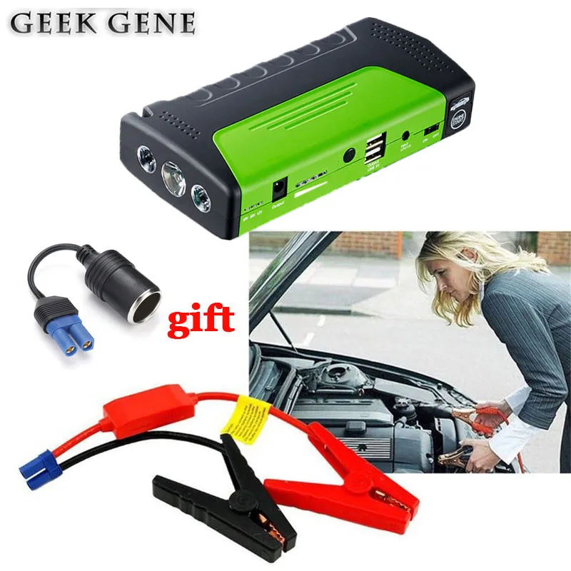 

2018 Mini Car Jump Starter Portable Starter Car Styling Power Bank 12V Car Charger Battery Booster Buster Diesel Starting Device