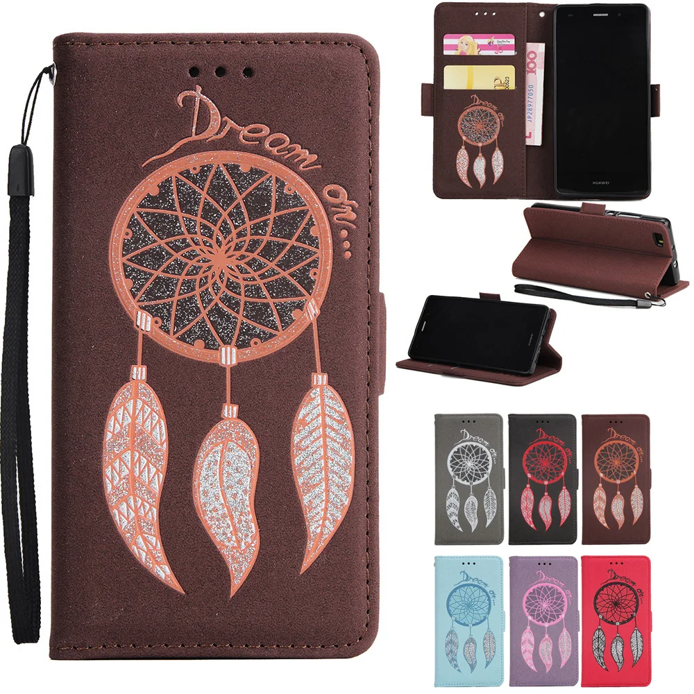 PU Leather Wallet Case for Huawei P8 Lite Phone Luxury Glitter Flip Cover w/ Kickstand Feature &amp Card Slots Design | Мобильные
