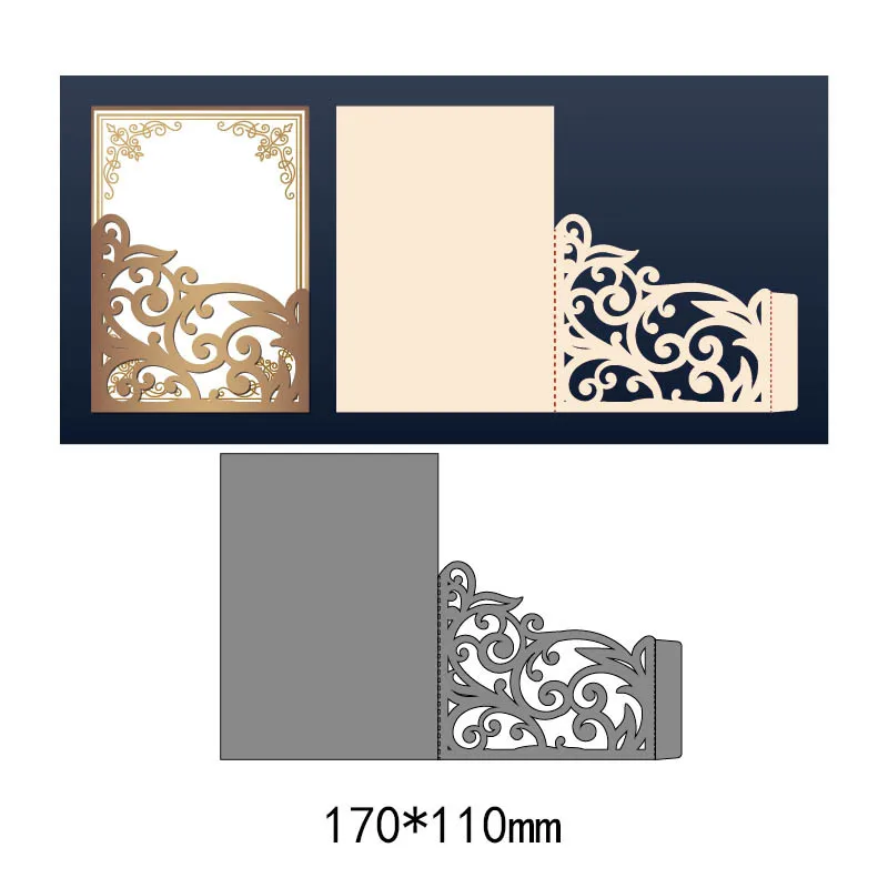  Luxurious Wedding Invitation dies Metal Cutting Dies stencils for Scrapbooking Valentine's Day Card - 33049252538