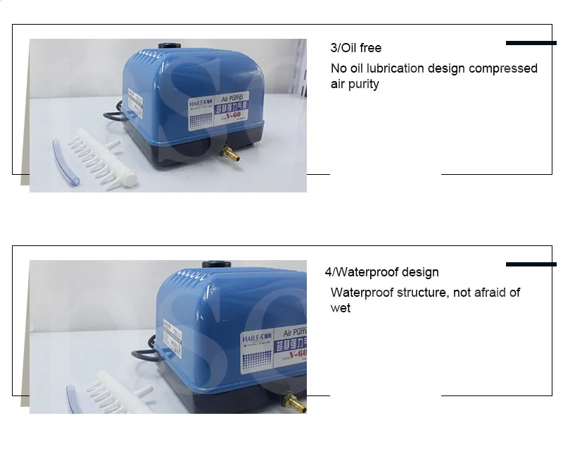Hailea ACO 9720 9730 воздушный насос V 10 20 30 60 воздушный компрессор HAP 60 80 100 120 ультра-тихий и большой поток аквариума Кислородная Машина