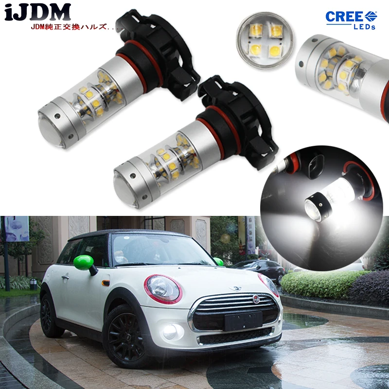 IJDM высокой мощности PSX24W светодиодный 5200s светодиодный лампы для MINI Cooper F55 F56 галогенные фары для дневных ходовых огней, 6000K белый