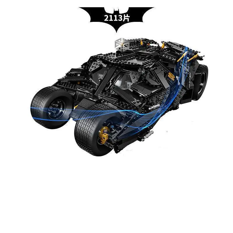 

7111 2113PCS Oversized Bat Car Batman The Combat Vehicle Bricks Giant Building Block Toys 78023