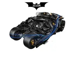7111 2113 шт. негабаритных летучая мышь автомобиля Бэтмен боевой автомобиль кирпичи гигантский Building Block игрушечные лошадки 78023