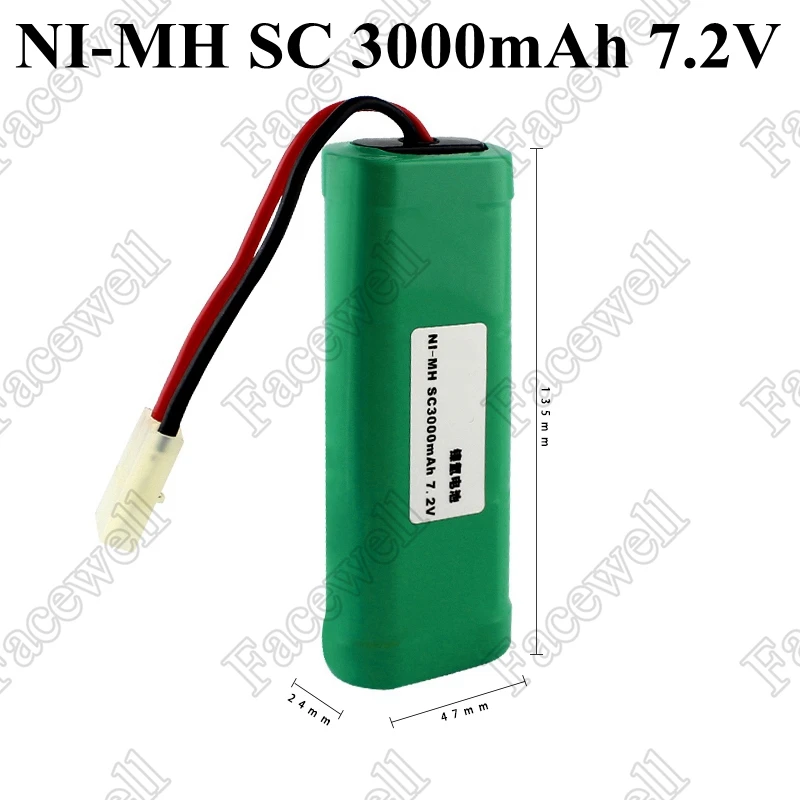 

7.2 V 3000mAh nimh battery for Model cars Remote control cars Remote Control Toys Electric toy Speedboat Helicopters battery