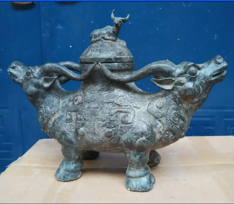 

45 cm * / Collect folk Chinese palace rare bronze incense burner