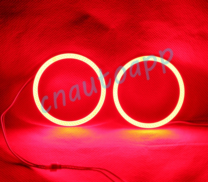 Ангельские глазки COB Светодиодное световое кольцо DRL ходовая лампа для автомобиля Foglight мотоцикл фары 50 мм x 2 шт