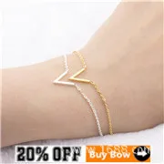 V Attract Vintage Compass Charm Bracelet Gold Silver Stainless Steel Chain Simple Geometric Round Pulseira Women Men Jewelry