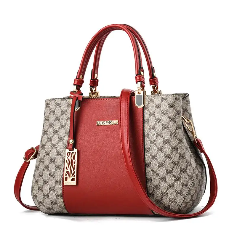 

2019 Middle aged Mother Women Bag the New High grade Handbag Crossbody Bags Fashion Large Capacity Vintage hot sale Old color