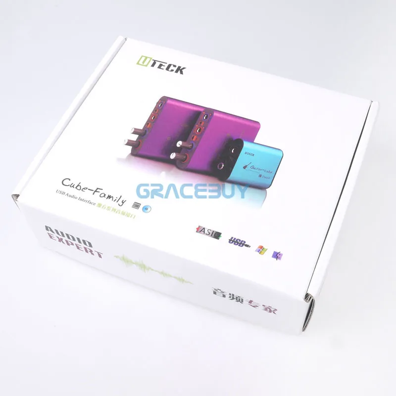 Оптовая продажа 5 шт. Uteck гитара куб ASIO Chord USB аудио интерфейс (DI) подходит для
