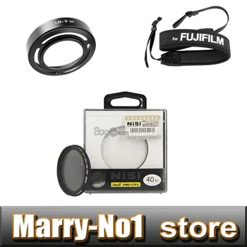 

3 in 1 NiSi 40mm Slim Circular Polarising CPL Filter + LH-X10 Lens hood + Neck strap for Fujifilm Fuji X10 X20 X-10 X-20