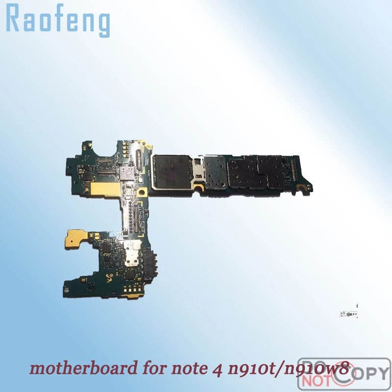 

Raofeng l unlocked for Samsung galaxy note 4 n910t n910w8 motherboard high quality EU version Logic Board with full chips