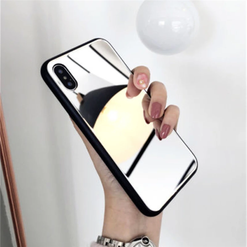 Eletei блестящее зеркало телефон чехол для iPhone 6 S 7 8plus X XR XS Max C зеркальным покрытием
