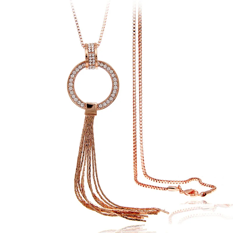modern long necklace