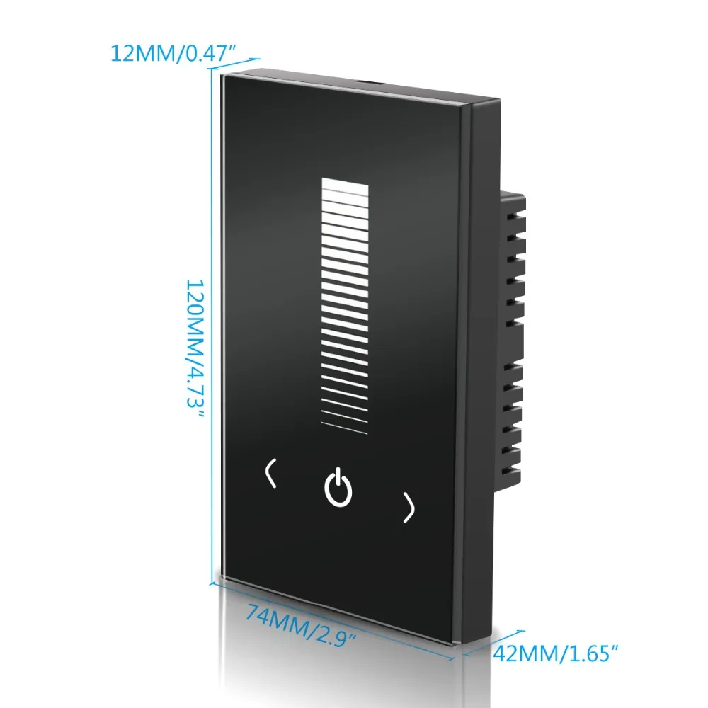 SuperNight DC12-24V LED Controller Glass Touch Panel Wall Switch Brightness Single Color Dimmer Adapter for LED Strip Light Lamp (9)