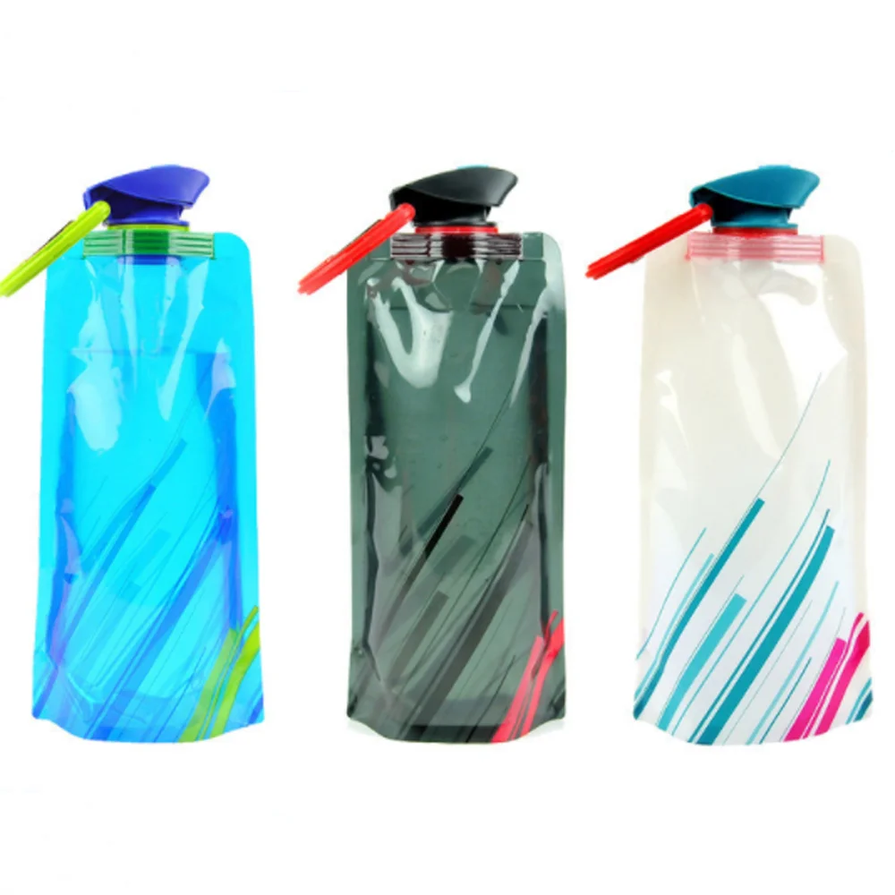 700 мл складные многоразовые бутылки для воды с крюком герметичные вибростойкие бутылки для воды для спорта на открытом воздухе путешествия