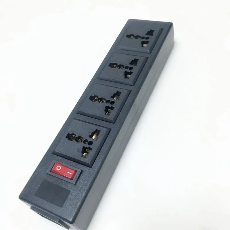 

4-Outlet Universal socket with overload protector,Circuit Breaker Switch,4 Ways Outlet extend PDU power strip