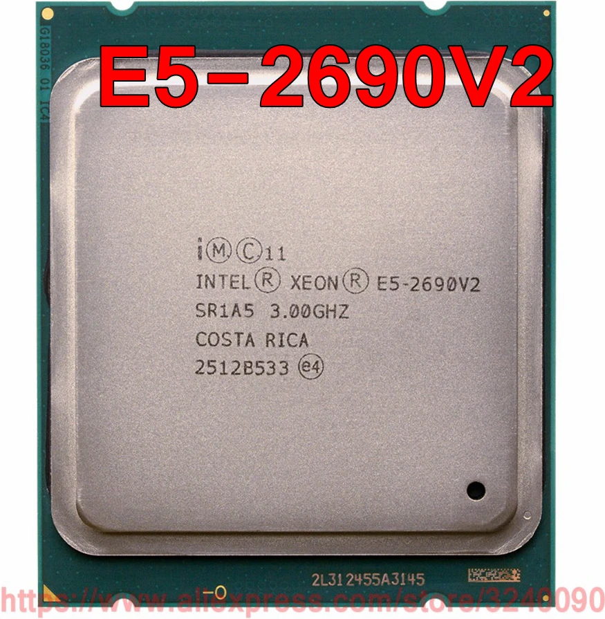 Intel ЦП Xeon E5-2690V2 SR1A5 3,0 ГГц 10-ядерный Натяжной канат длиной 25 м LGA2011 E5 2690V2 процессор E5-2690 V2 2690 V2 Быстрая Отправка товара