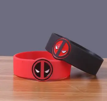 

New 50 pcs Popular Deadpool Wristband Silicone Bracelets For Man Women jewelry Gift Fashion Accessories H-211