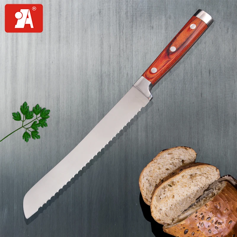 

A BRAND High Quality 8 Inch Bread Knife Color Wood Handle Stainless Steel Blade Cheese Cake Cutter Kitchenware