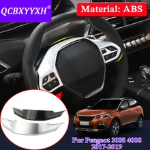 QCBXYYXH автомобильный Стайлинг для peugeot 3008- внутренняя отделка рулевого колеса декоративная крышка отделка внутренние декоративные блестки