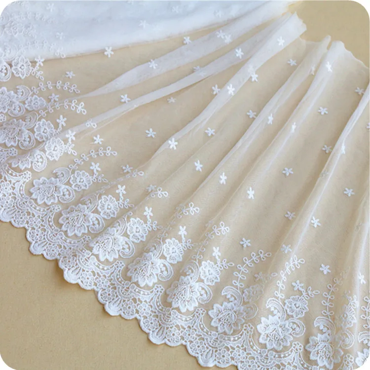 Putih Kain Renda Bordir Aksesoris Rok Renda Tirai Renda ...