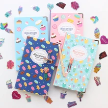 Domikee мультфильм Макарон дизайн Твердый переплет ежемесячный недельный планировщик блокноты канцелярские товары, конфеты время планировщик Органайзер