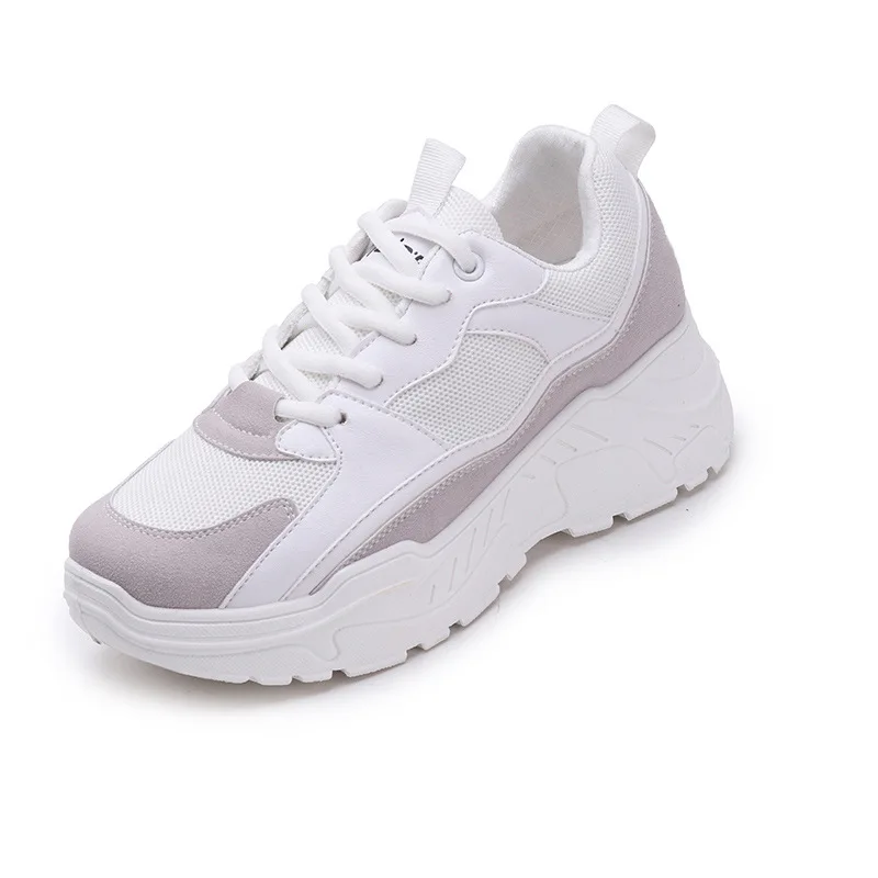 

New 2018 Spring Fashion Women Casual Shoes Suede Leather Platform Shoes Sneakers Ladies Trainers Chaussure Femme off white shoe